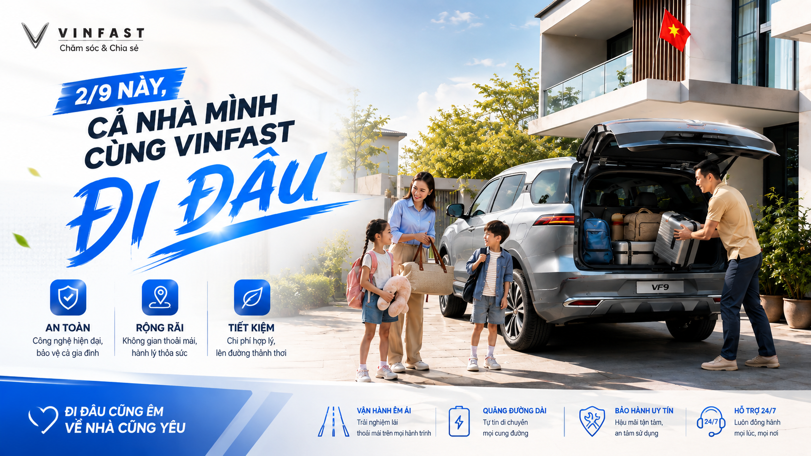 Quốc khánh 2/9 này, Quý Thành viên sẽ cùng VinFast đi đâu?